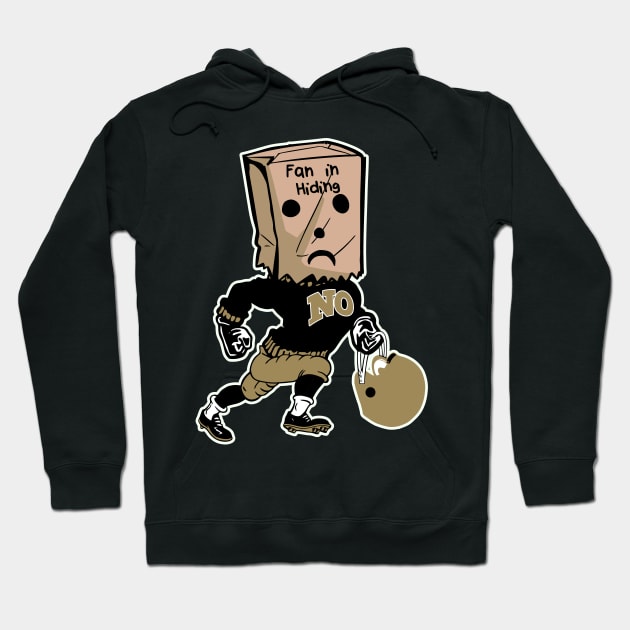 New Orleans Fan In Hiding Hoodie by darklordpug